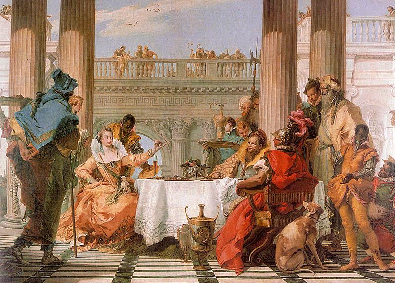Giovanni Battista Tiepolo The Banquet of Cleopatra Spain oil painting art